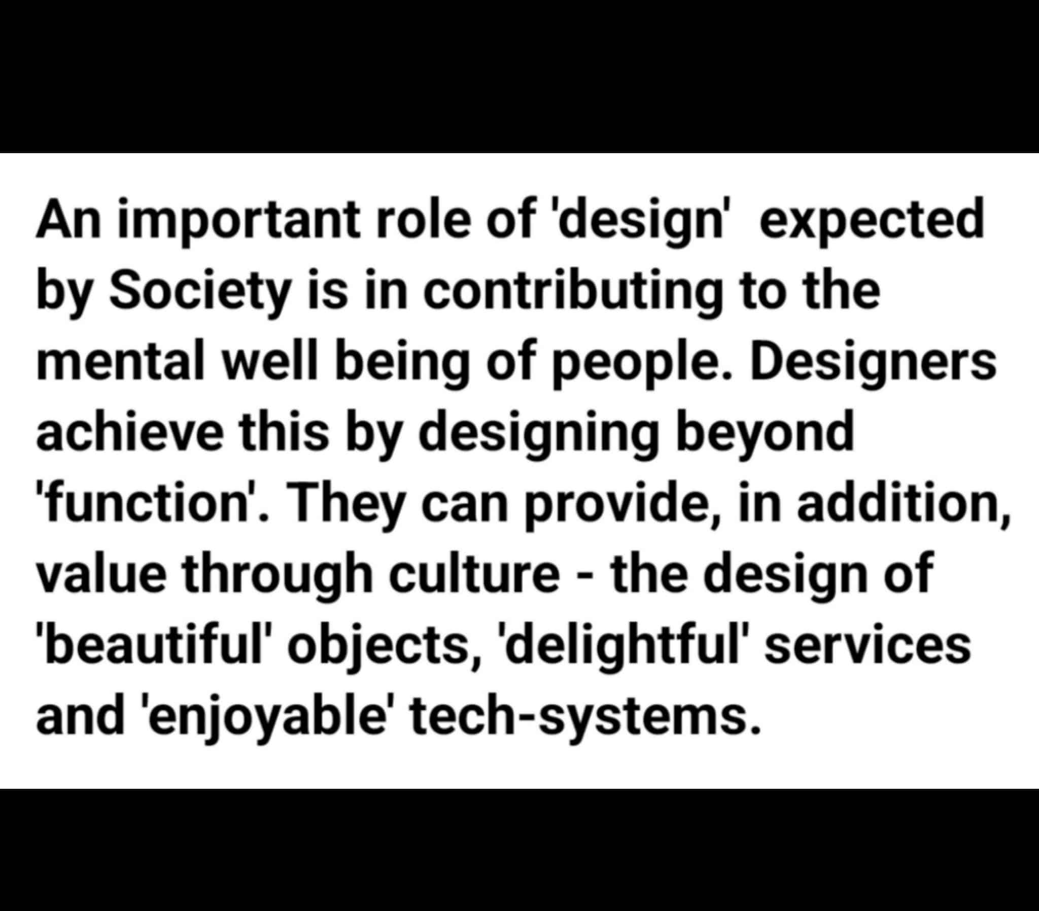 The role of ‘design’ in Society