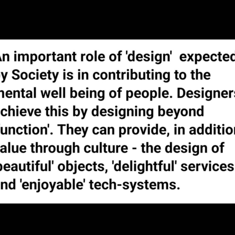 The role of ‘design’ in Society